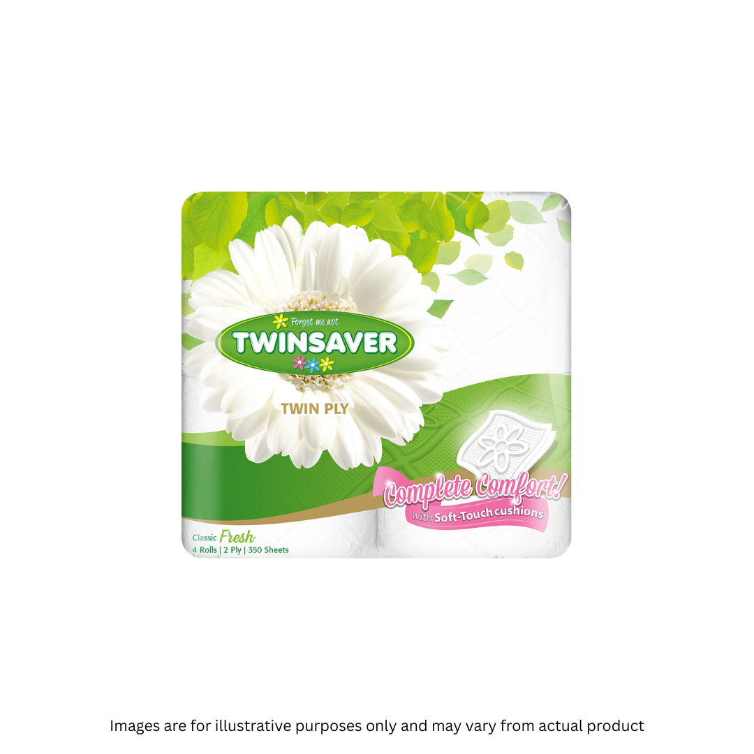 TWINSAVER | 2 PLY LUXURY VIRGIN TOILET PAPER X 48 ROLLS |