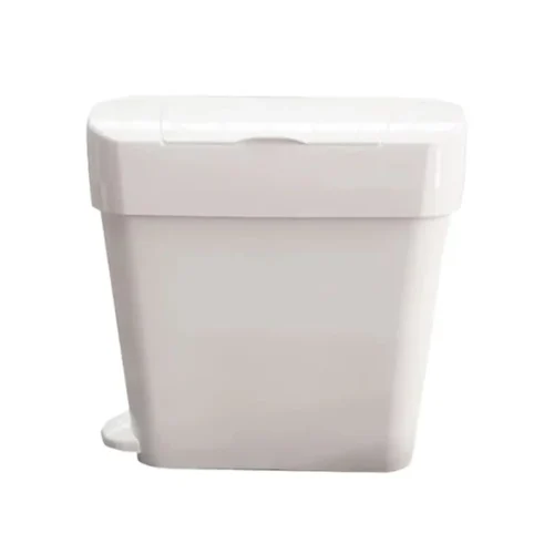 22L White Slimline Sani Pedal Bin